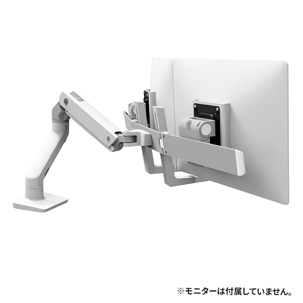 ERGOTRON HX デスクデュアルモニターアーム ホワイト 32インチ(4.5～15.9kg)まで対応｜45-476-216