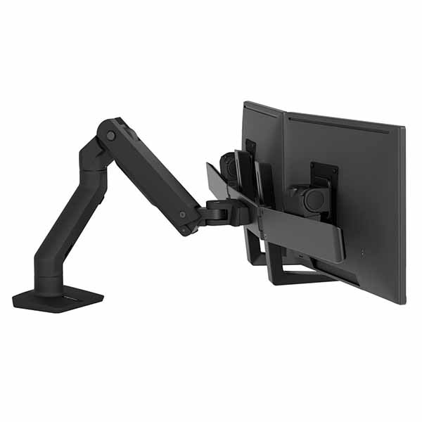 ERGOTRON HX デスクデュアルモニターアーム マットブラック 32インチ(4.5～15.9kg)まで対応｜45-476-224