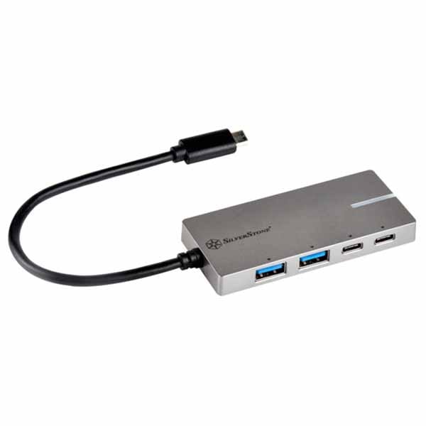 SILVERSTONE EP09 USB3.1 Type-C対応 USBハブ チャコールグレー｜SST-EP09C