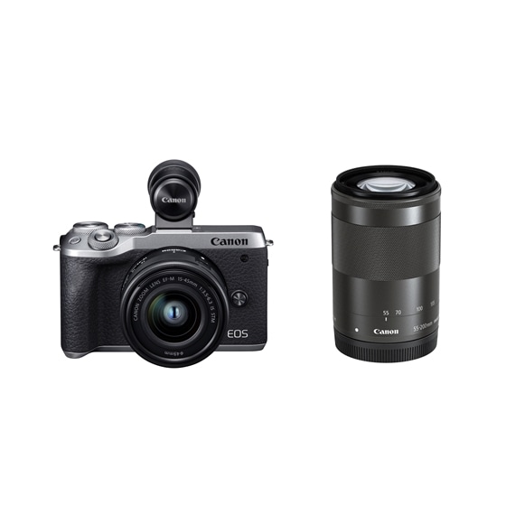 CANON ミラーレスカメラ EOS M6 Mark II (シルバー)･ダブルズームEVFキット｜3612C050