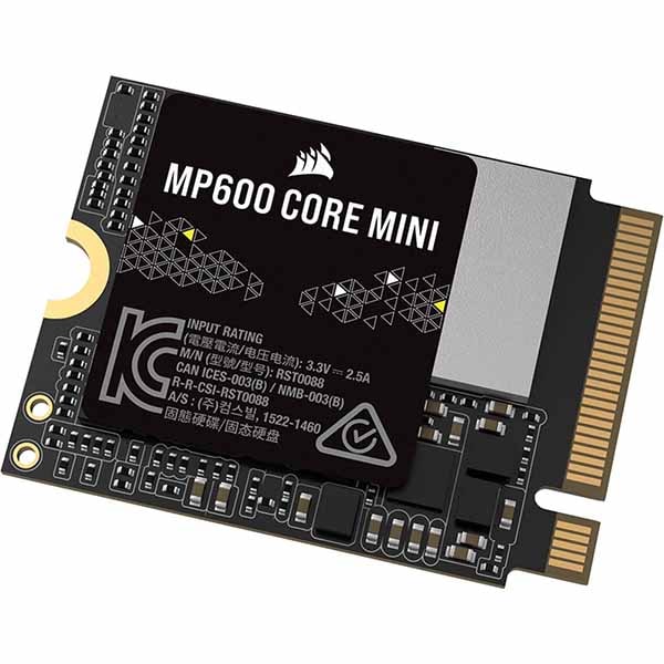 Corsair MP600 CORE MINI 容量2TB M.2(2230) 3D QLC Gen4 PCIe x4 NVMe SSD ; 5,000MB/s / 3,800MB/s; 450TBW｜CSSD-F2000GBMP600CMN