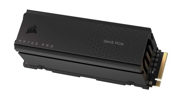 Corsair MP700 PRO PCIe Gen. 5 x4 M.2 NVMe SSD 2TB with Cooler; 12,400MB/s / 11,800MB/s; 1,400TBW｜CSSD-F2000GBMP700PRO