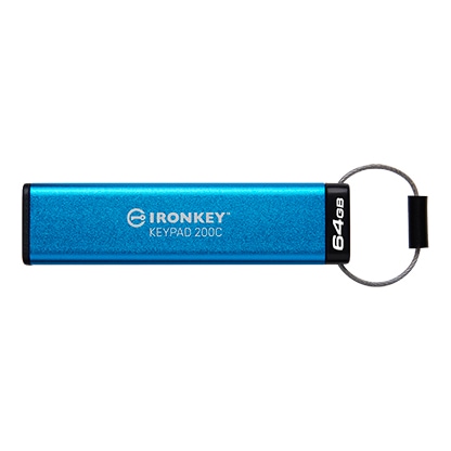 Kingston Kingston IronKey キーパッド 200 ハードウェア暗号化 USB Type-C フラッシュドライブ 64GB｜IKKP200C/64GB