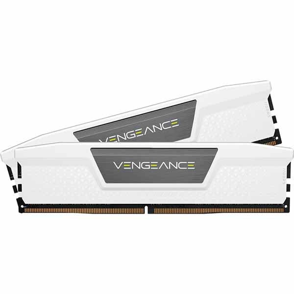 Corsair 32GB(16GBx2) DDR5 5600MT/s (PC5-44800) 40-40-40-77 UDIMM XMP3.0 VENGEANCE ホワイト PCB 1.25V｜CMK32GX5M2B5600C40W