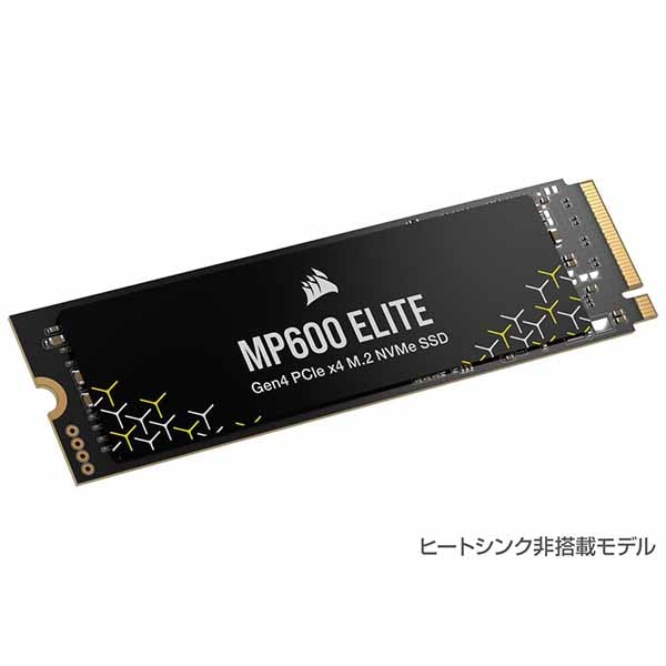 Corsair MP600 ELITE 容量1TB M.2(2280) 3D TLC NAND Gen4 PCIe x4 NVMe SSD (no heatsink); 7,000MB/s / 6,200MB/s; 600TBW｜CSSD-F1000GBMP600ENH