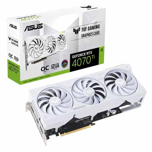 ASUS TUF Gaming GeForce RTX 4070 Ti White OC Edition グラフィックカード ホワイト｜TUF-RTX4070TI-O12G-WHITE-GAMING
