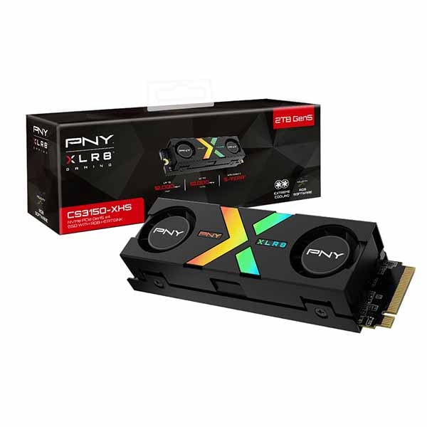 PNY CS3150 容量2TB M.2(2280) SSD NVMe Gen5x4 ARGB｜M280CS3150XHS-2TB-RB