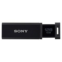 SONY USB3.0対応 ノックスライド式高速(226MB/s)USBメモリー 128GB ブラック キャップレス｜USM128GQX B