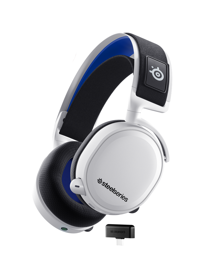 SteelSeries 61471J Arctis 7P+ White(RE) PlayStation 5向け ワイヤレスゲーミングヘッドセット ホワイト｜61471J