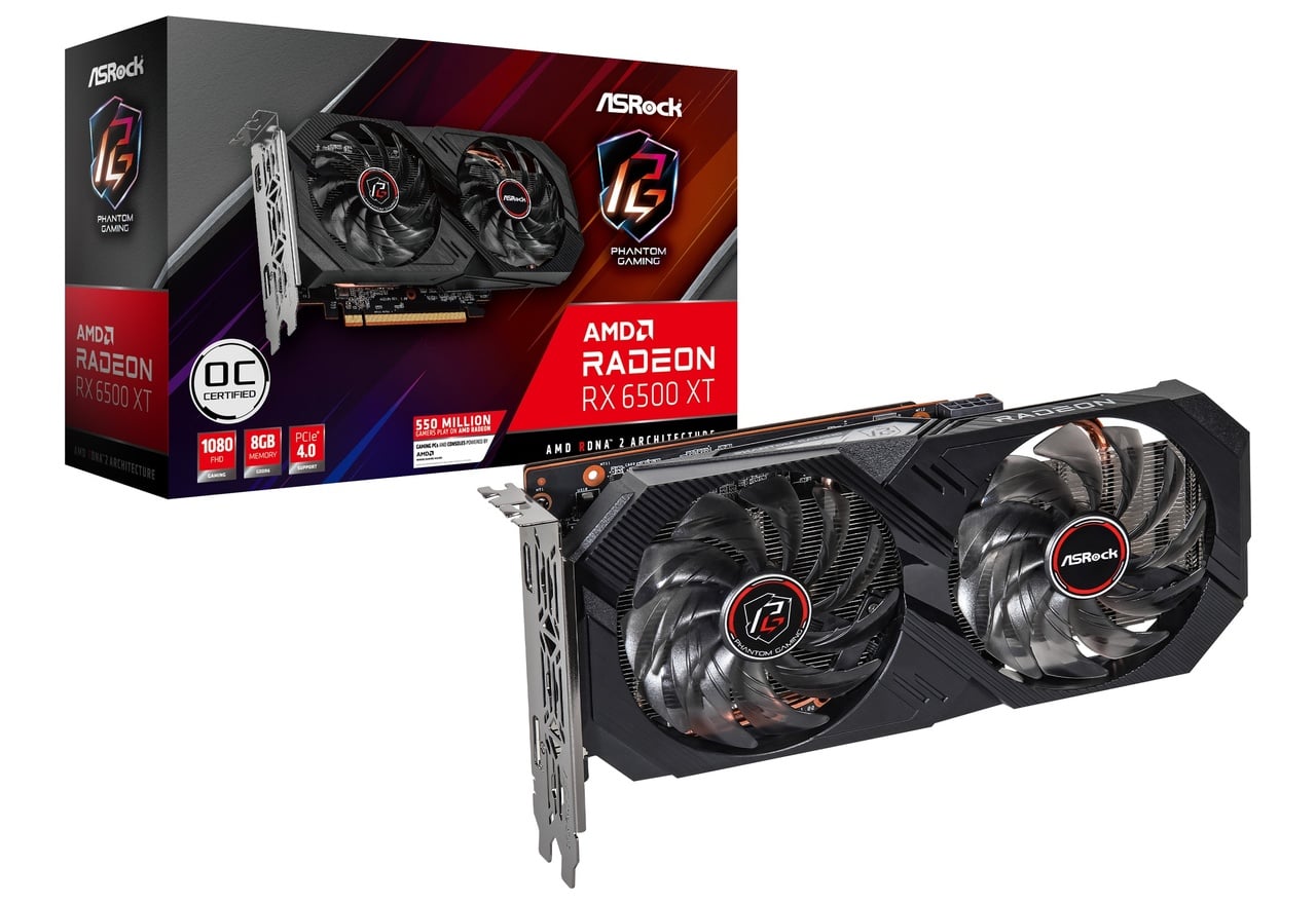 ASRock RX6500XT PhantomGaming 8G OC グラフィックボード｜RX6500XT PG 8GO