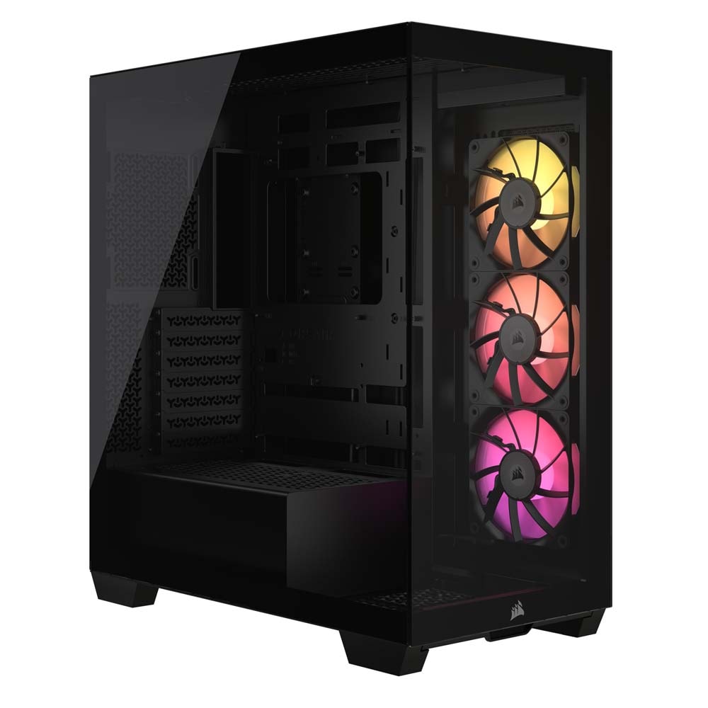 Corsair 3500X ARGB Tempered Glass Mid-Tower -Black- ミドルタワー型PCケース ブラック｜CC-9011278-WW