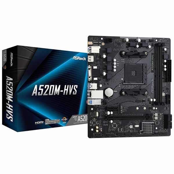 ASRock A520M-HVS 高品質部品を採用するコストパフォーマンスに優れた microATXマザーボード｜A520M-HVS
