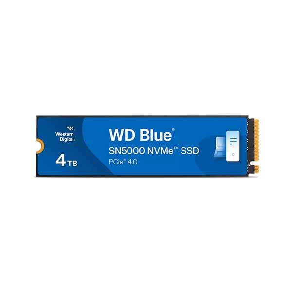 WesternDigital WD Blue SN5000 NVMe SSD 容量4.0TB M.2(2280) 2.38mm PCIe Gen4 x4 5500MB/s 5000MB/s 5y｜WDS400T4B0E