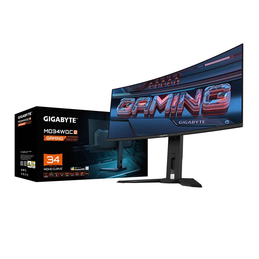 GIGABYTE MO34WQC2 34インチ ウルトラワイド画面OLEDゲーミングディスプレイ｜GIGABYTE MO34WQC2