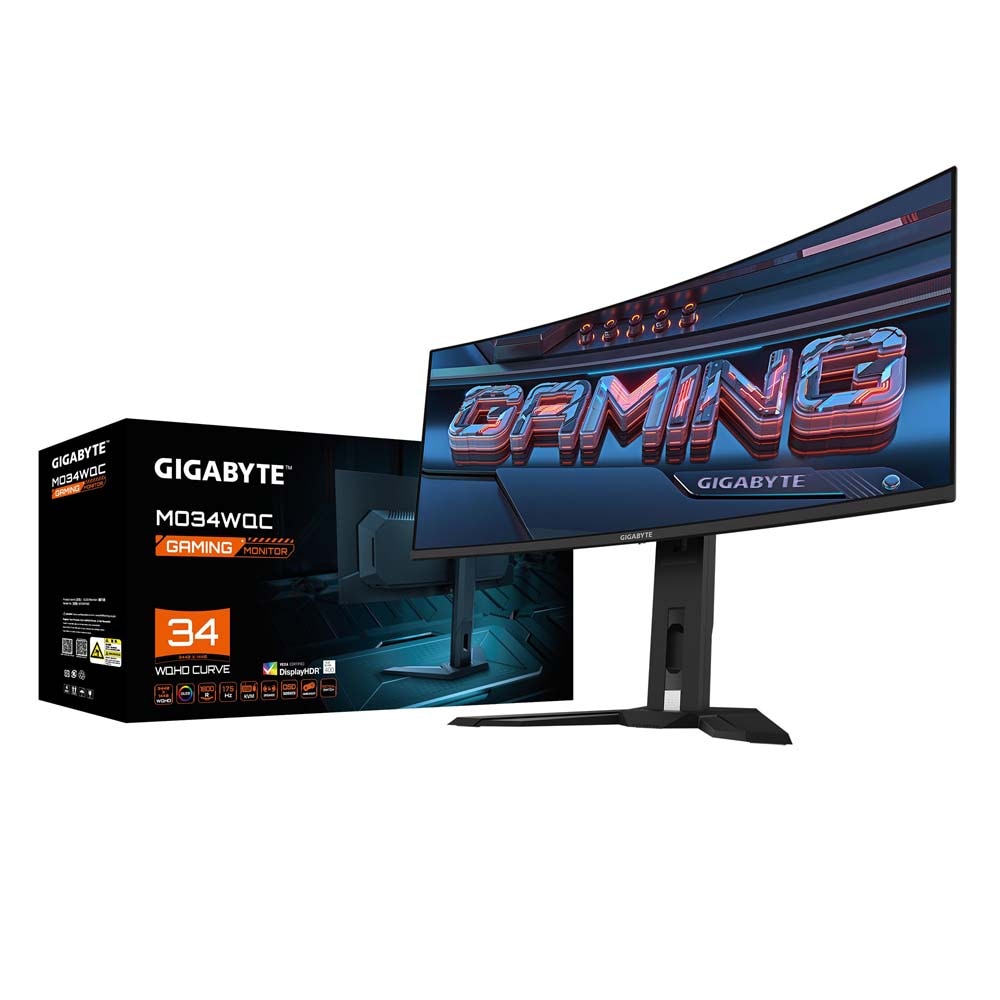 GIGABYTE MO34WQC 34インチ ウルトラワイド画面OLEDゲーミングディスプレイ｜GIGABYTE MO34WQC
