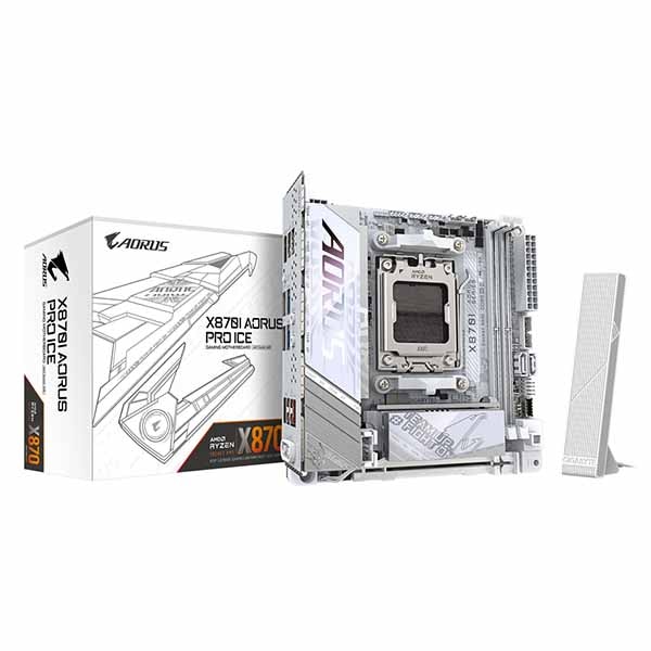 GIGABYTE X870I AORUS PRO ICE AMD X870搭載のオールホワイトMini-ITXマザーボード｜X870I AORUS PRO ICE