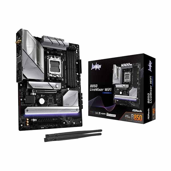 ASRock B850 LiveMixer WiFi 高品質コンポーネント搭載 ATXマザーボード｜B850 LiveMixer WiFi