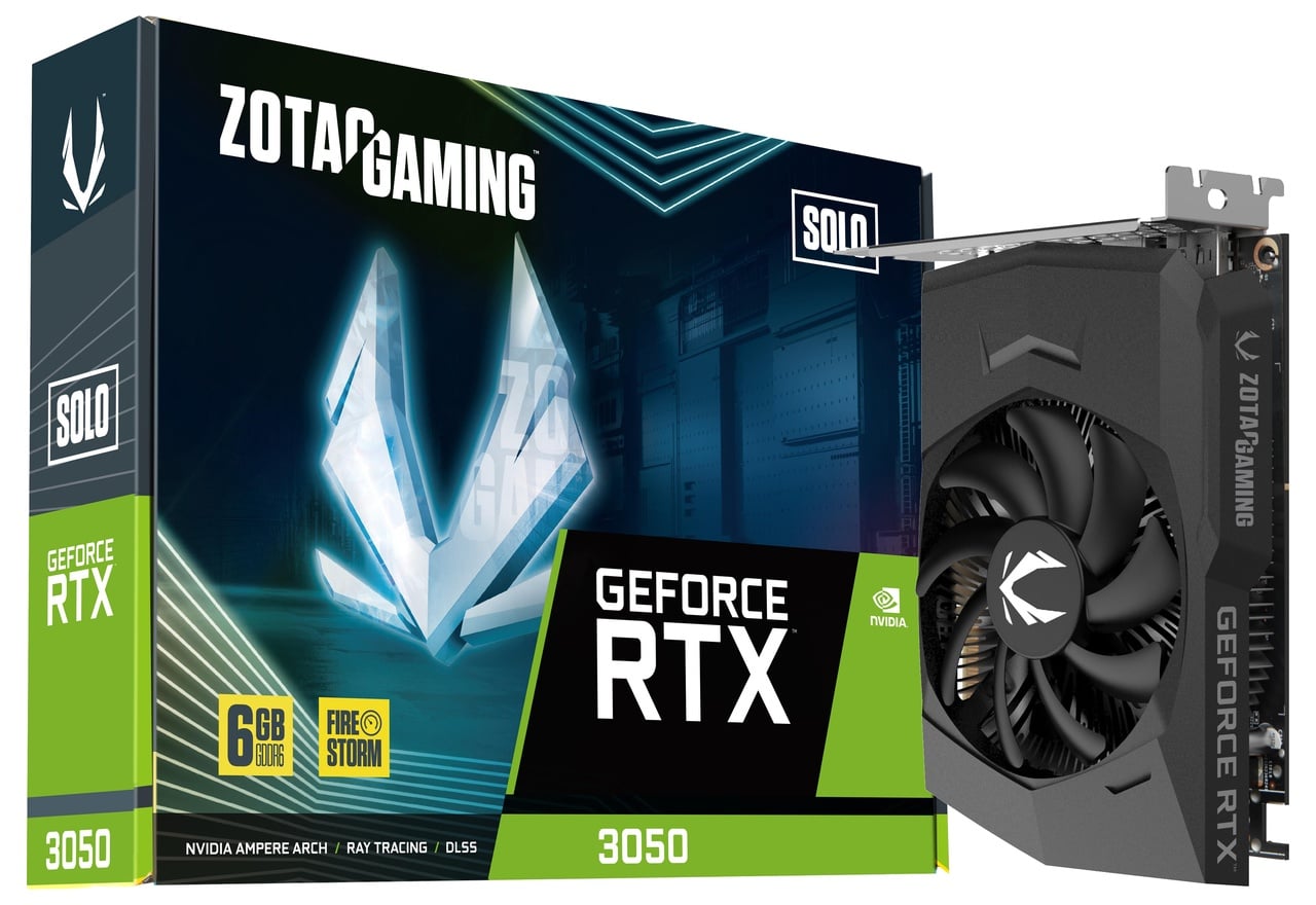 ZOTAC GAMING GEFORCE RTX 3050 6GB SOLO GDDR6 グラフィックボード｜ZTRTX30506GS/ZT-A30510G-10L