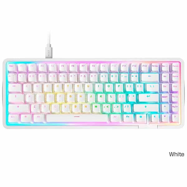 NZXT FUNCTION ELITE MINITKL KB mini TKL White ANSI ( US ) 75%ゲーミングキーボード ホワイト｜KB-101NW-US