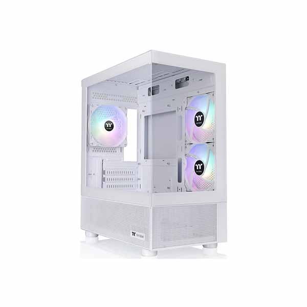 【アウトレット特価・新品】Thermaltake View 170 TG ARGB Snow ピラーレスデザイン採用 ミニタワー型PCケース｜CA-1Z4-00M6WN-00