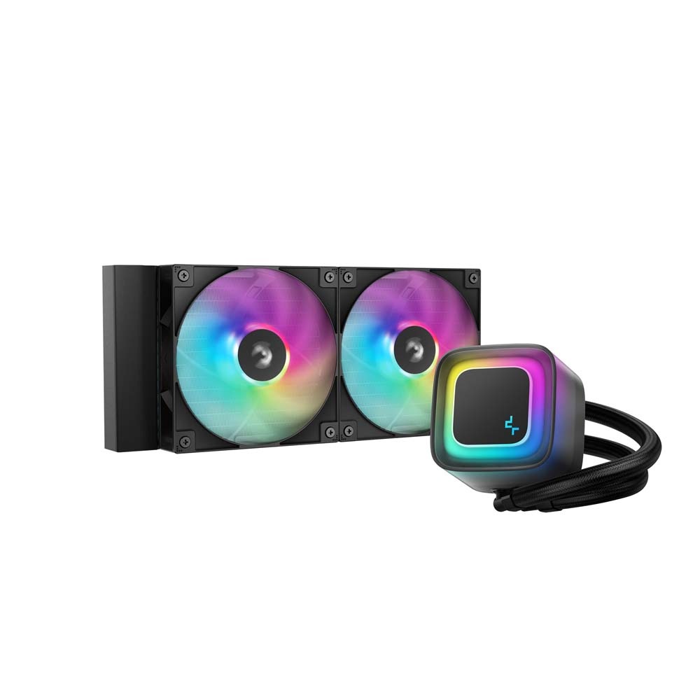 Deepcool LE240 V2 オールインワン水冷クーラー 120mm x2 ブラック｜R-LE240-BKAMMC-G-2