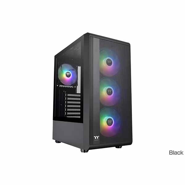 Thermaltake S200 TG ARGB Plus ミドルタワー型PCケース ブラック｜CA-1X2-00M1WN-01