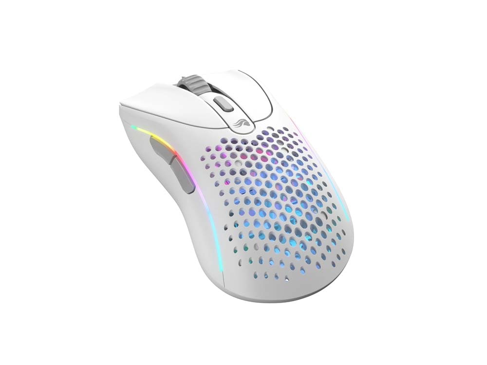 Glorious Model D 2 Wireless - Matte White 「BAMF 2.0」光学式センサーを採用したワイヤレスマウス マットホワイト｜GLO-MS-DWV2-MW