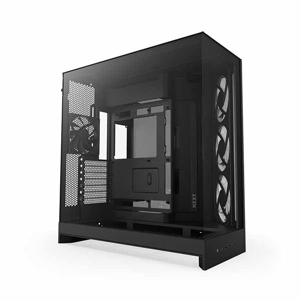 NZXT H9 Flow RGB (2025) - Black 大型デュアルチャンバー構造採用 ミドルタワーATXエアフローケース ブラック｜CM-H92FB-R1