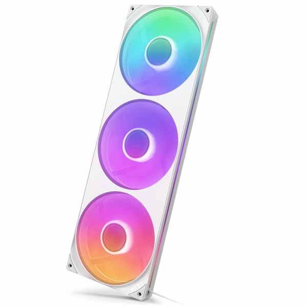 NZXT F420RGB Core Fan (Single Frame) - White シングルフレームRGBファンユニット ホワイト｜RF-U42HF-W1