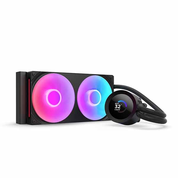 NZXT Kraken Plus 240 RGB v2(Black) 240mm RGB AIO液体クーラー 1.54インチLCD付き ブラック｜RL-KR240-B2