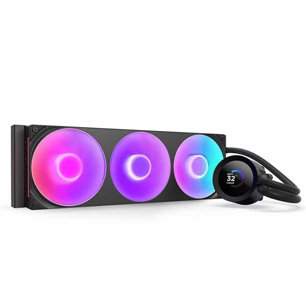 NZXT Kraken Plus 360 RGB v2(Black) 360mm RGB AIO液体クーラー 1.54インチLCD付き ブラック｜RL-KR360-B2