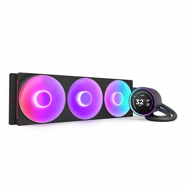 NZXT Kraken Elite 420 RGB V2 (Black) IPS LCDディスプレイおよび静圧ファン搭載420mm 簡易水冷CPUクーラー ブラック｜RL-KR42E-B2