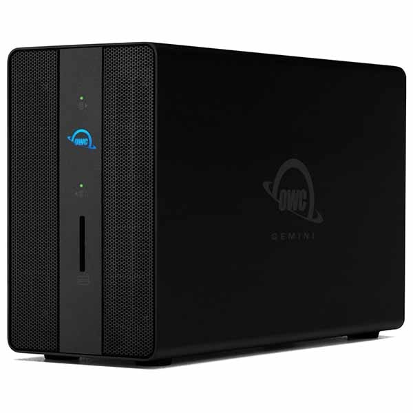 【国内正規代理店品】OWC Gemini 16TB 7200RPM (8TB x 2) 16TB HDDドライブ付 外付けストレージ｜OWCTB3GM000H16