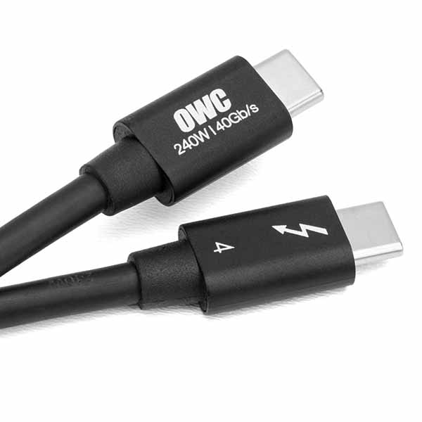 【国内正規代理店品】OWC Thunderbolt 4 / USB-C ケーブル 0.7m｜OWCCBLTB4C0.7M