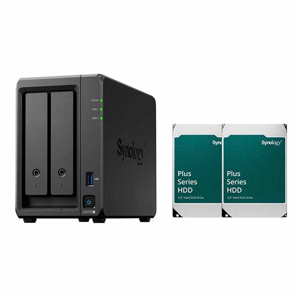 Synology DiskStation DS725+ +HAT3310-12TB 2個 純正HDD同梱モデル｜DS725+_HAT3310-12TB2
