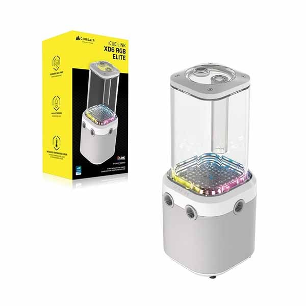 Corsair Hydro X Series iCUE LINK XD6 RGB ELITE WHITE (Pump reservoir unit) カスタム水冷用ポンプ/リザーバーコンボ ホワイト｜CX-9040014-WW