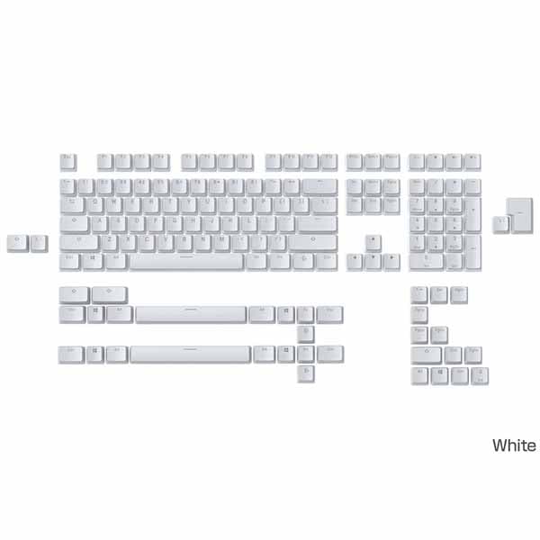 【アウトレット特価・新品】Glorious Aura Keycaps v2 - White キーキャップセット ホワイト｜GLO-KC-AURA2-W