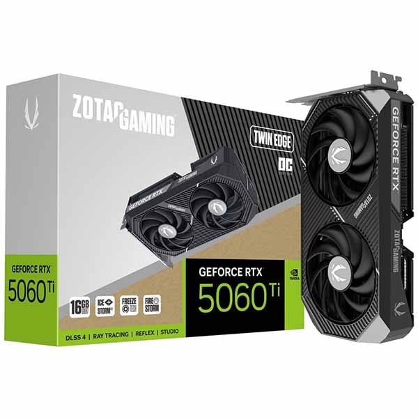 【アウトレット特価・新品】ZOTAC GAMING GeForce RTX 5060 Ti 16GB Twin Edge OC グラフィックボード｜RTX5060Ti16GBTWOC/ZT-B50620H-10M