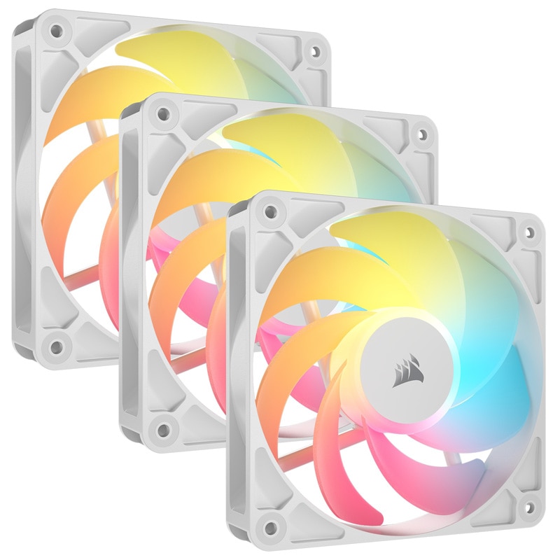 Corsair RS120-R ARGB WHITE Triple Reverse Fans PCケースファン 3個パック ホワイト｜CO-9050197-WW
