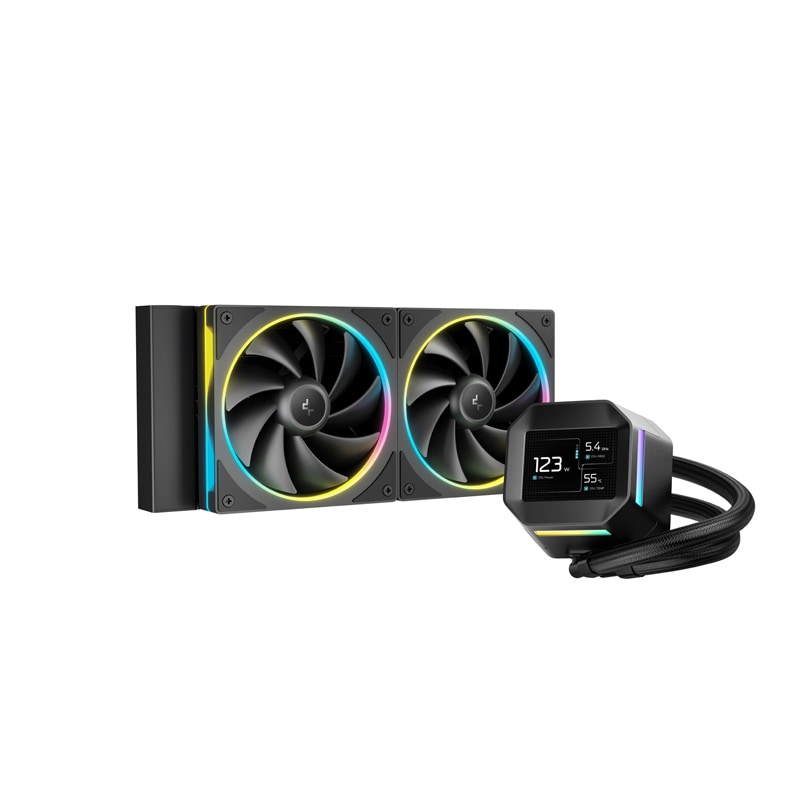 Deepcool LM240 2.4インチ液晶搭載 高性能簡易水冷クーラー ブラック｜R-LM240-BKDMMC-1