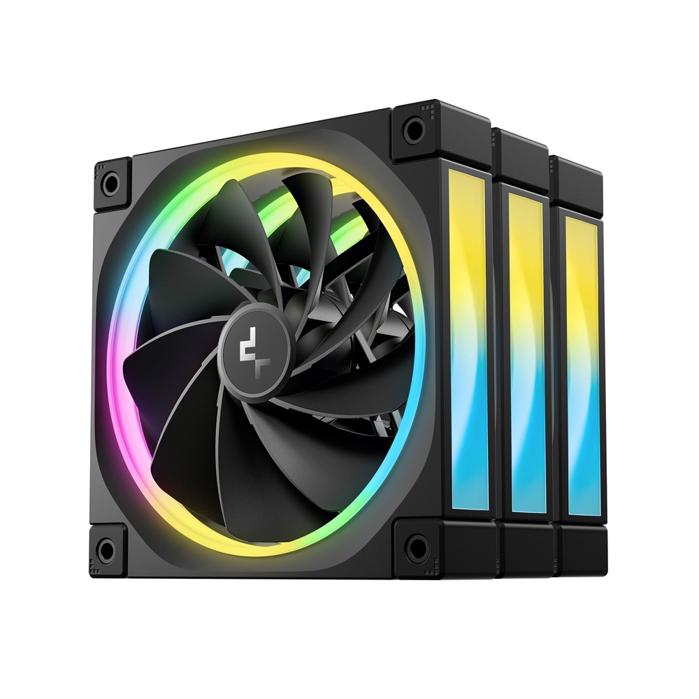 Deepcool FL12R-3 IN 1 PCケースファン 3個セット ブラック｜R-FL12R-BKAPN3-G