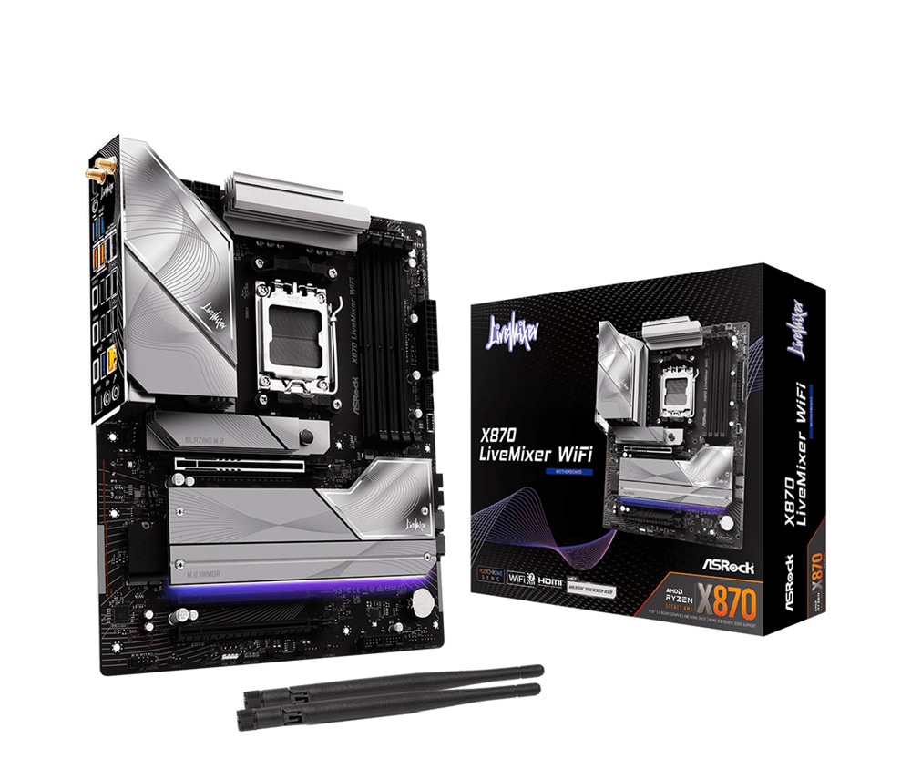 ASRock X870 LiveMixer WiFi マザーボード｜X870 LiveMixer WiFi