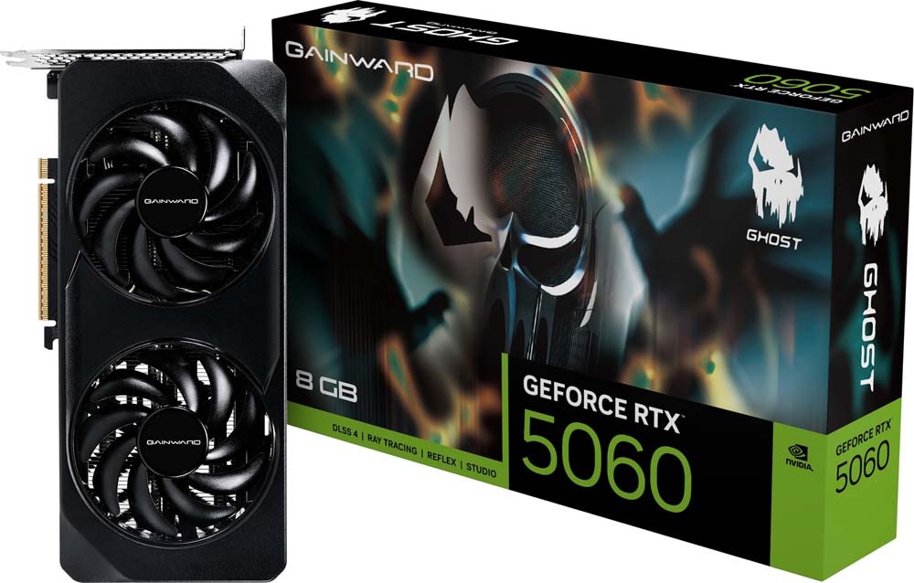 【アウトレット特価・新品】GAINWARD GeForce RTX 5060 Ghost 8GB GDDR7 128bit 3-DP HDMI グラフィックボード｜NE75060019P1-GB2063B