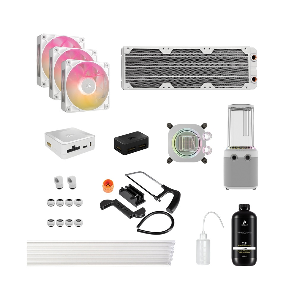 Corsair Hydro X Series iCUE LINK XH505i RGB Custom Cooling Kit - White カスタム水冷キット ホワイト｜CX-9070019-WW