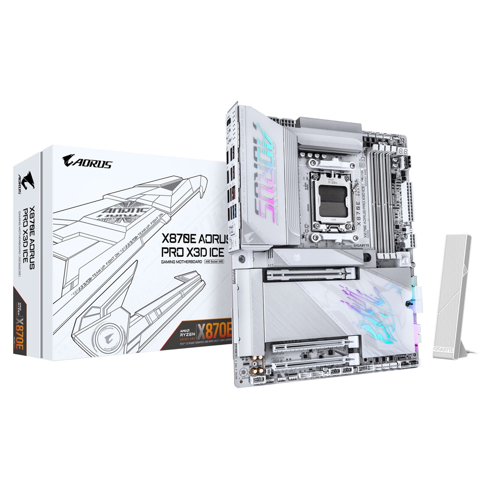 GIGABYTE X870E AORUS PRO X3D ICE ATX マザーボード ホワイト｜X870E A PRO X ICE