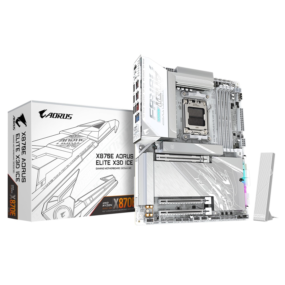 GIGABYTE X870E AORUS ELITE X3D ICE ATX マザーボード｜X870E A ELITE X ICE