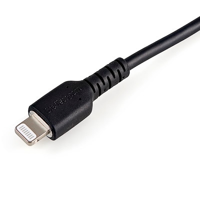 StarTech 高耐久Lightning-USB-Aケーブル 30cm/ブラック/iPhone、iPod、iPad対応|RUSBLTMM30CMB - 画像 (2)