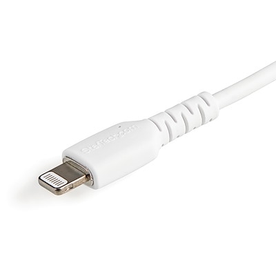 StarTech 高耐久Lightning-USB-Aケーブル 30cm/ホワイト/iPhone、iPod、iPad対応|RUSBLTMM30CMW - 画像 (2)