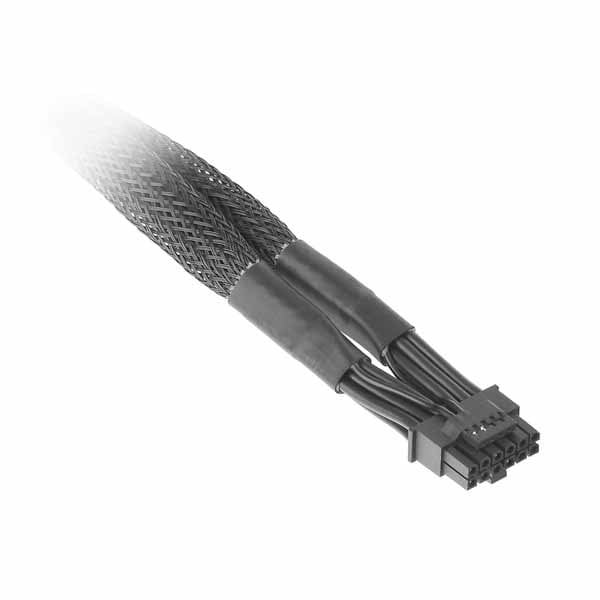 Thermaltake Sleeved PCIe Gen 5 Splitter Cables (Dual 8Pin to 12+4Pin)/600mm Thermaltake社製電源ユニット用 12VHPWRモジュラーケーブル|AC-063-CN1NAN-A1 - 画像 (2)