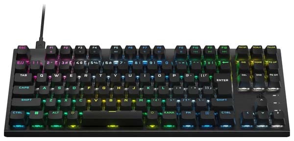Corsair K60 PRO TKL RGB 日本語レイアウト ゲーミングキーボード かな印字無し ブラック|CH-911D01A-JP1 - 画像 (2)